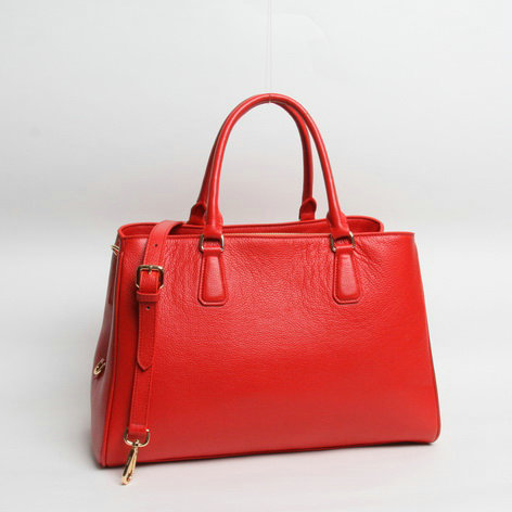 2014 Prada grainy calfskin tote bag BR4743 red for sale - Click Image to Close